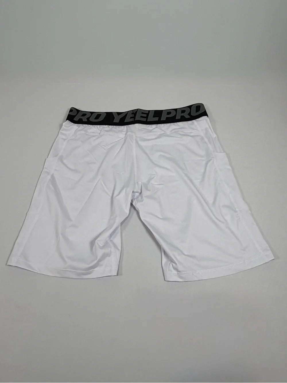 YELPRO Athletic Compression Boxer Shorts in White Large